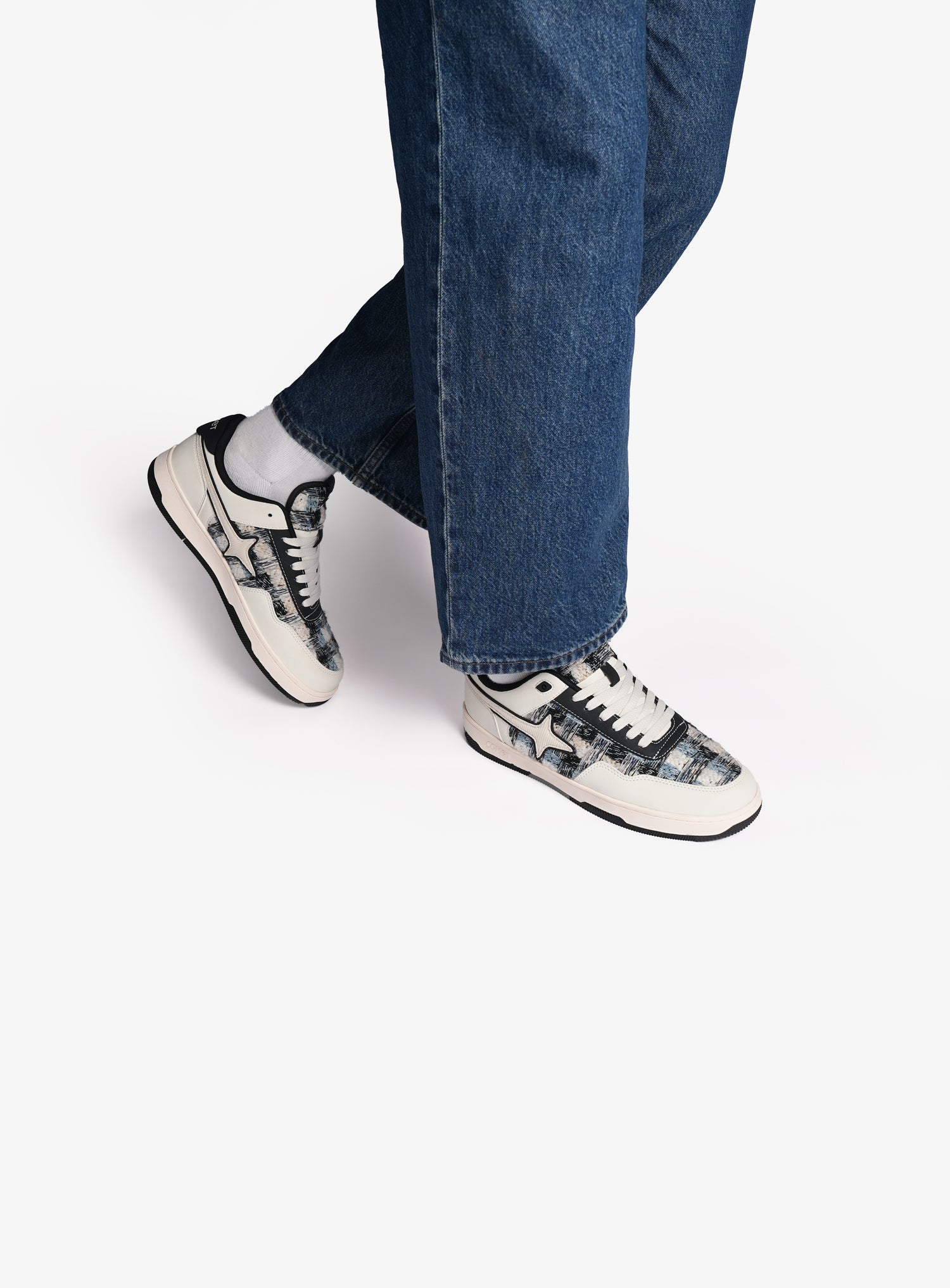 Person wearing Comet shoes on feet