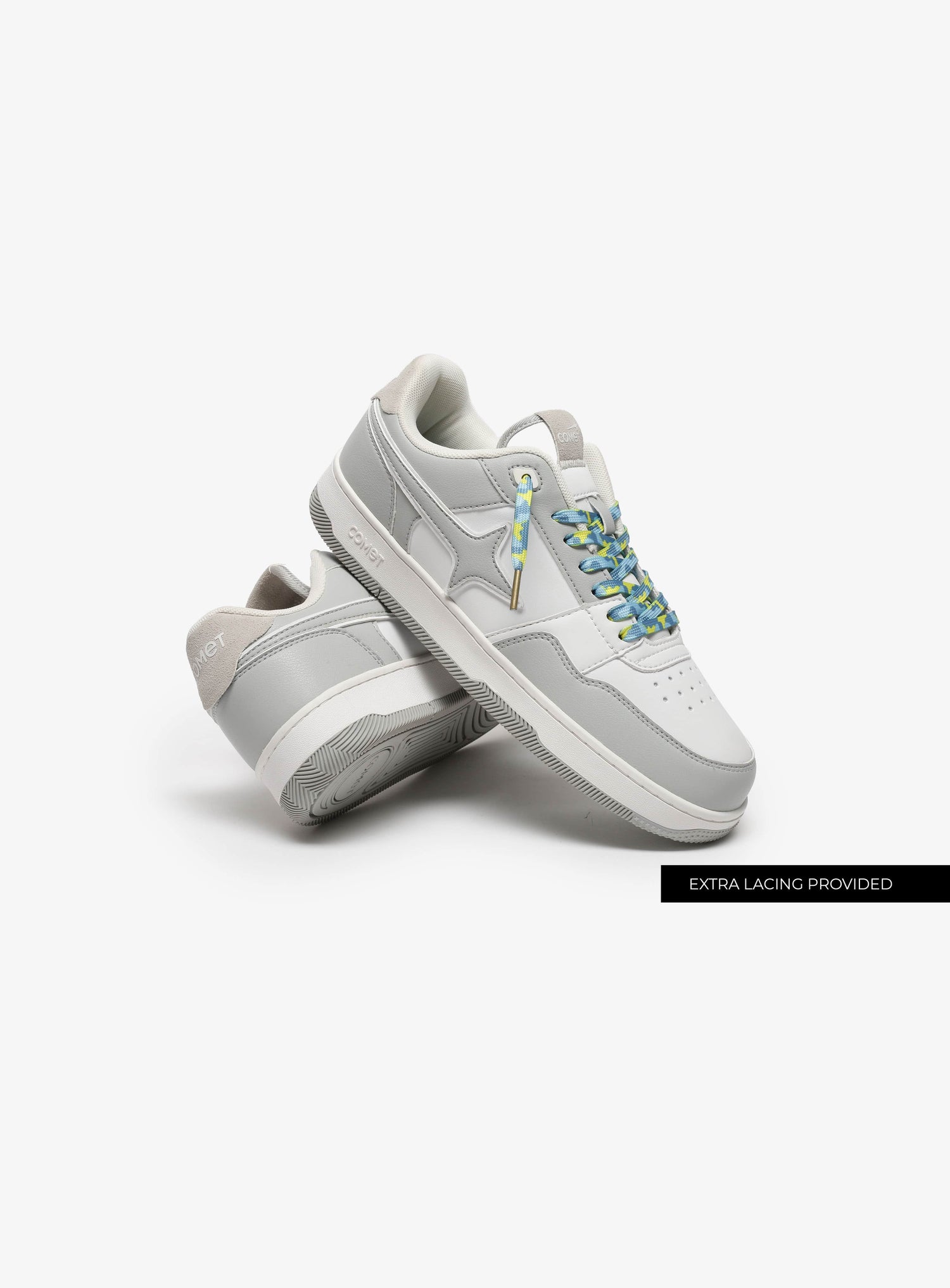 Extra lacing detail feature of Comet shoe