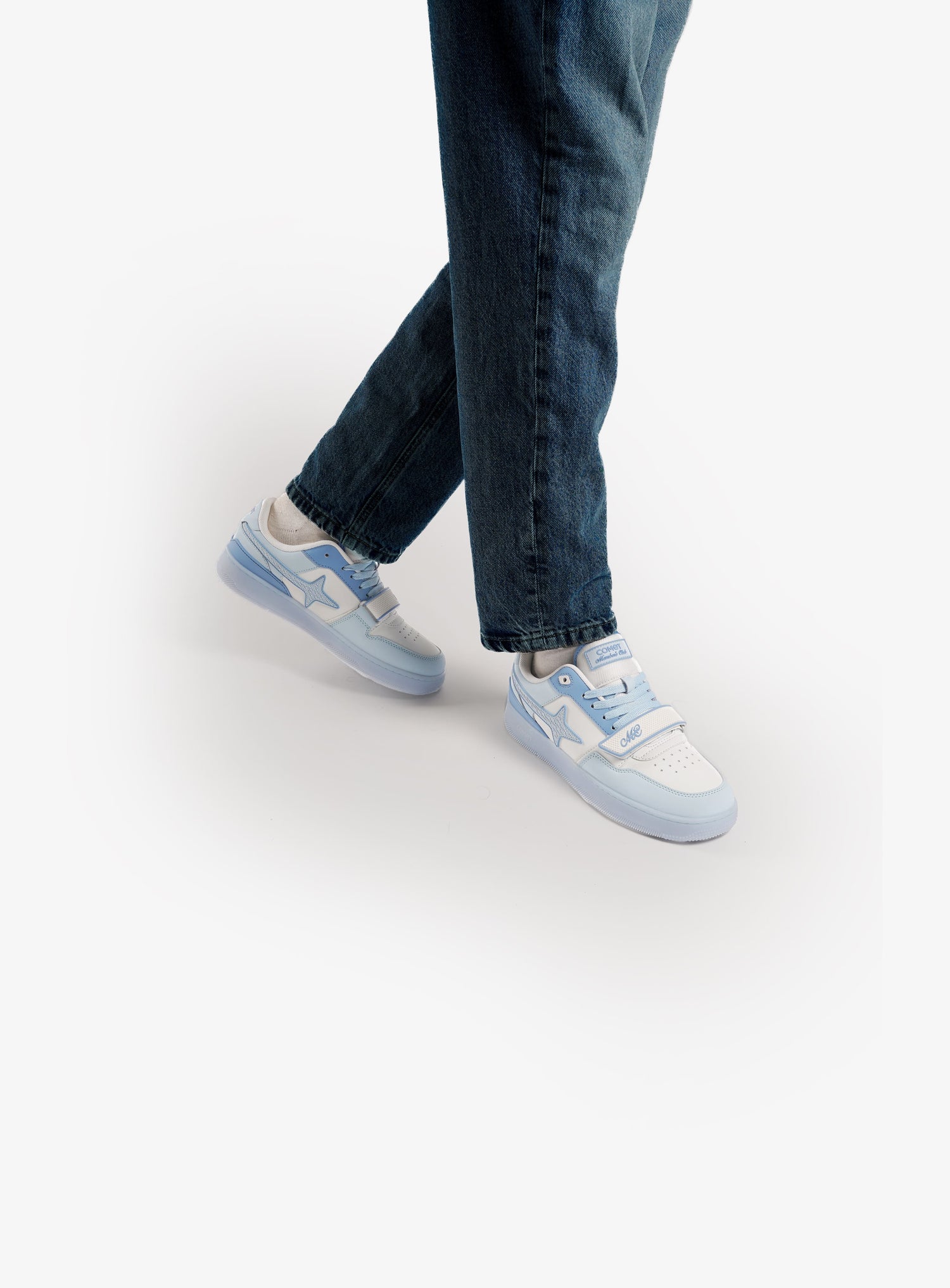 Person wearing Comet shoes on feet