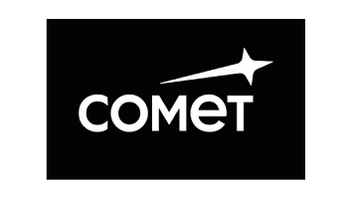 Comet reverse signature lockup on dark background (PNG)