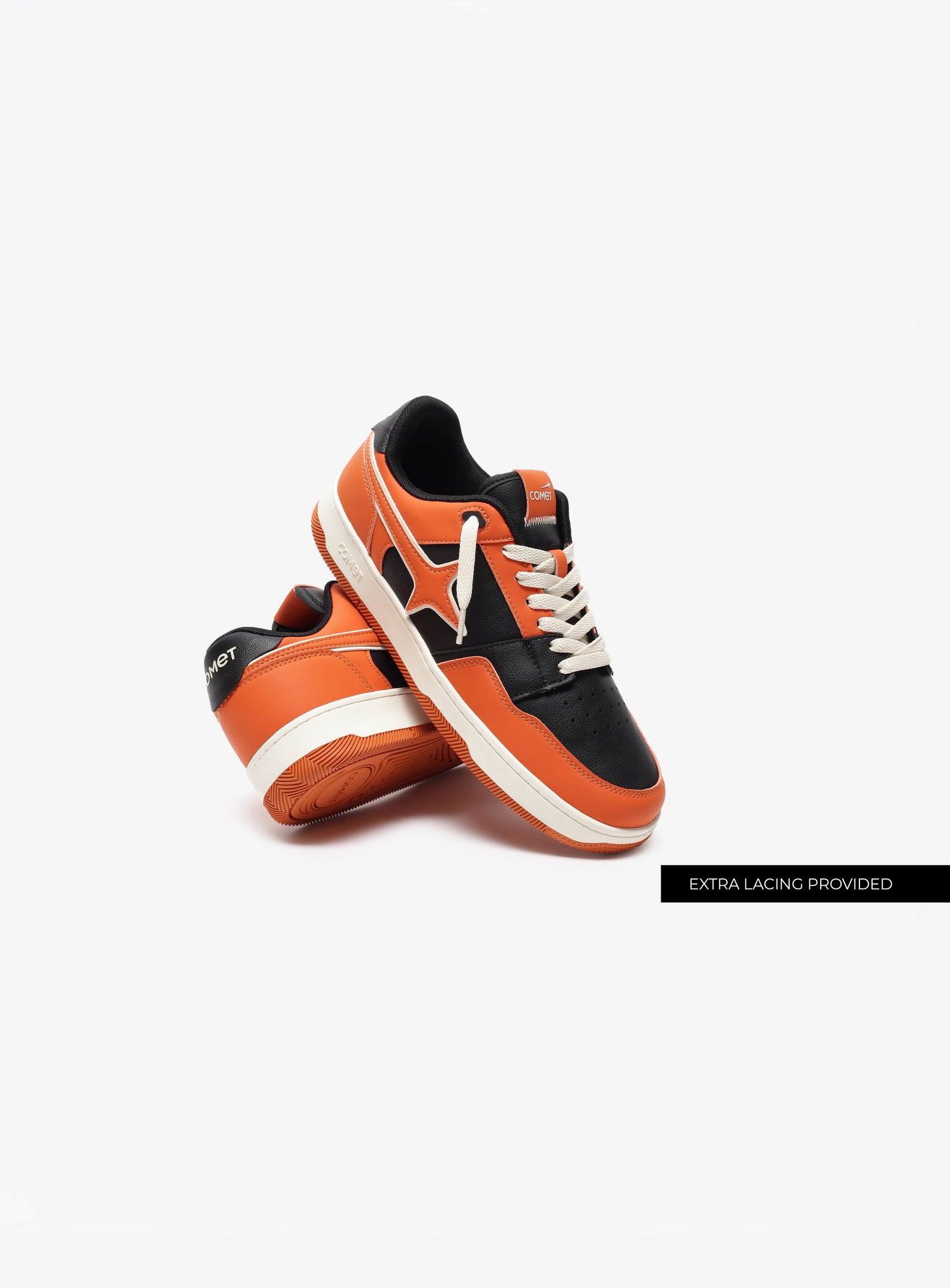 Extra lacing detail feature of Comet shoe