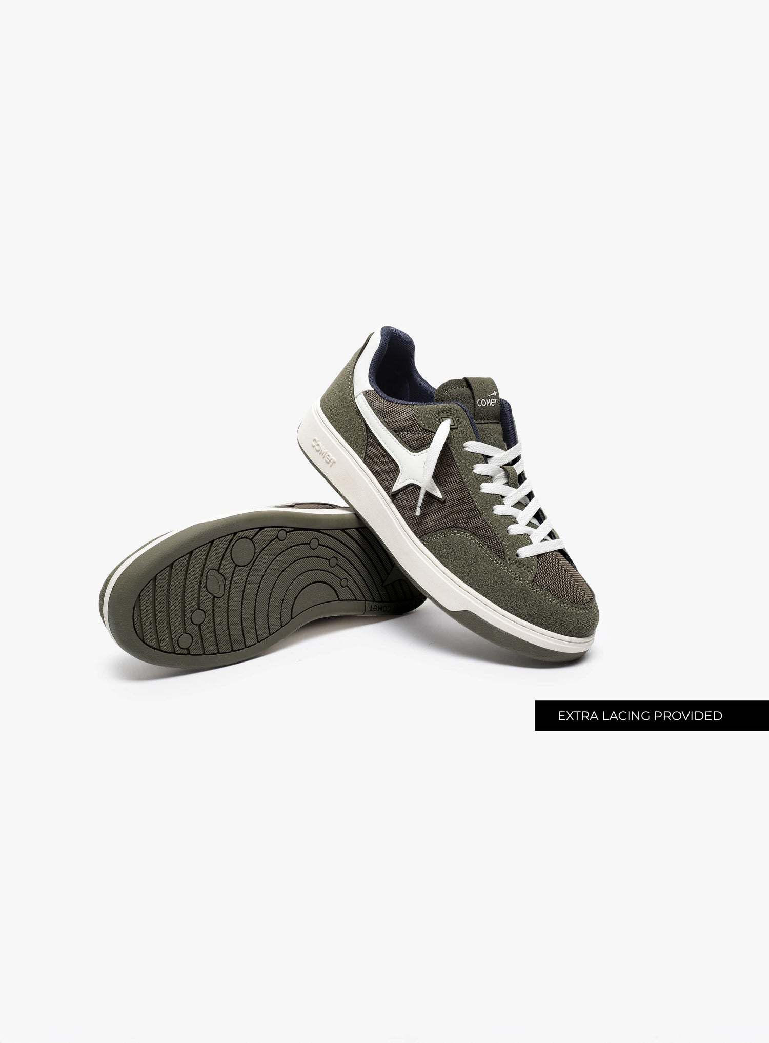 Extra lacing detail feature of Comet shoe