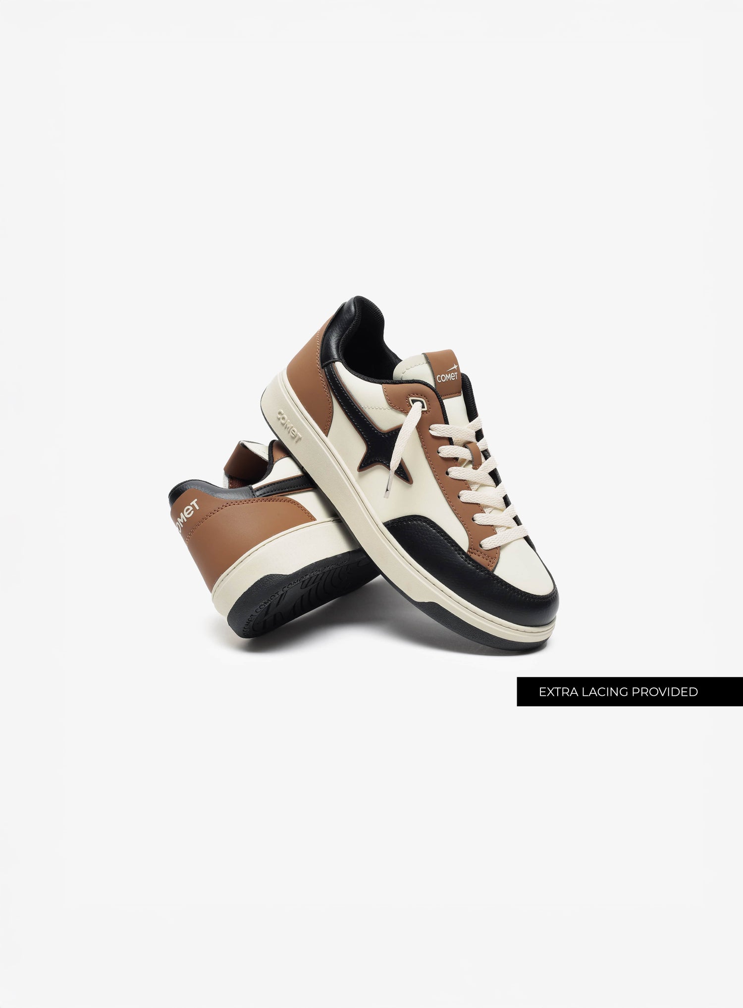 Extra lacing detail feature of Comet shoe