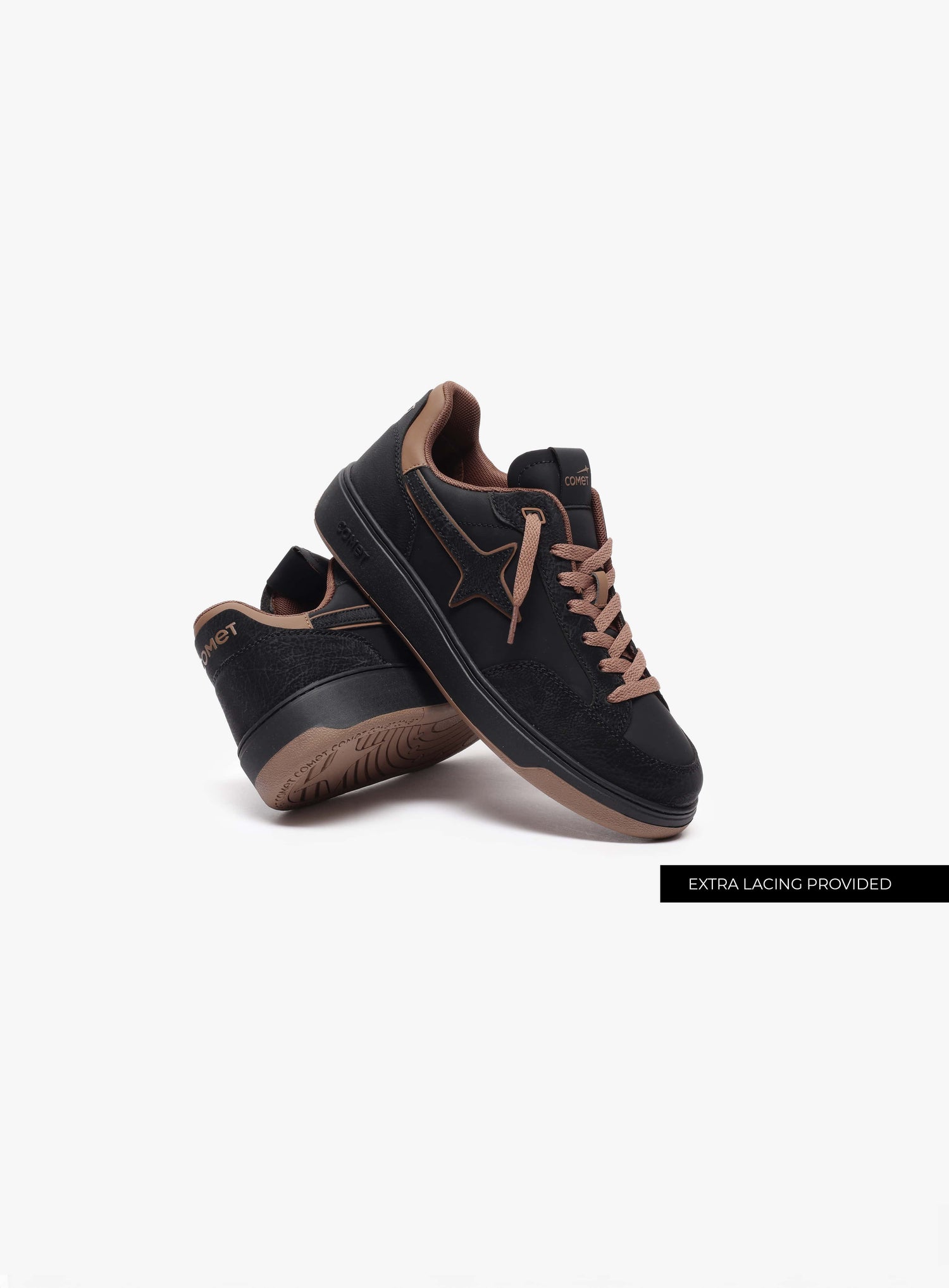 Extra lacing detail feature of Comet shoe