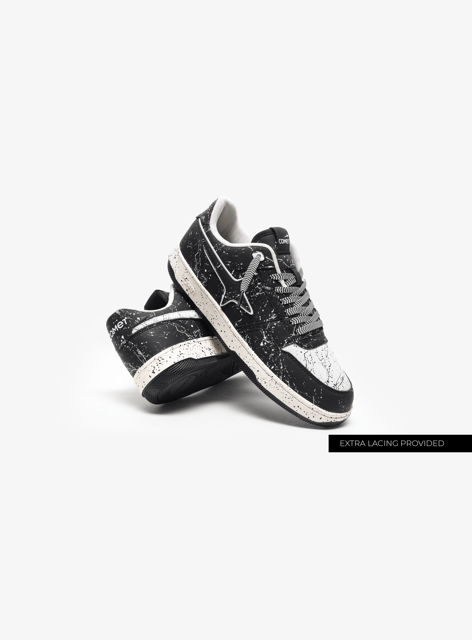 Extra lacing detail feature of Comet shoe