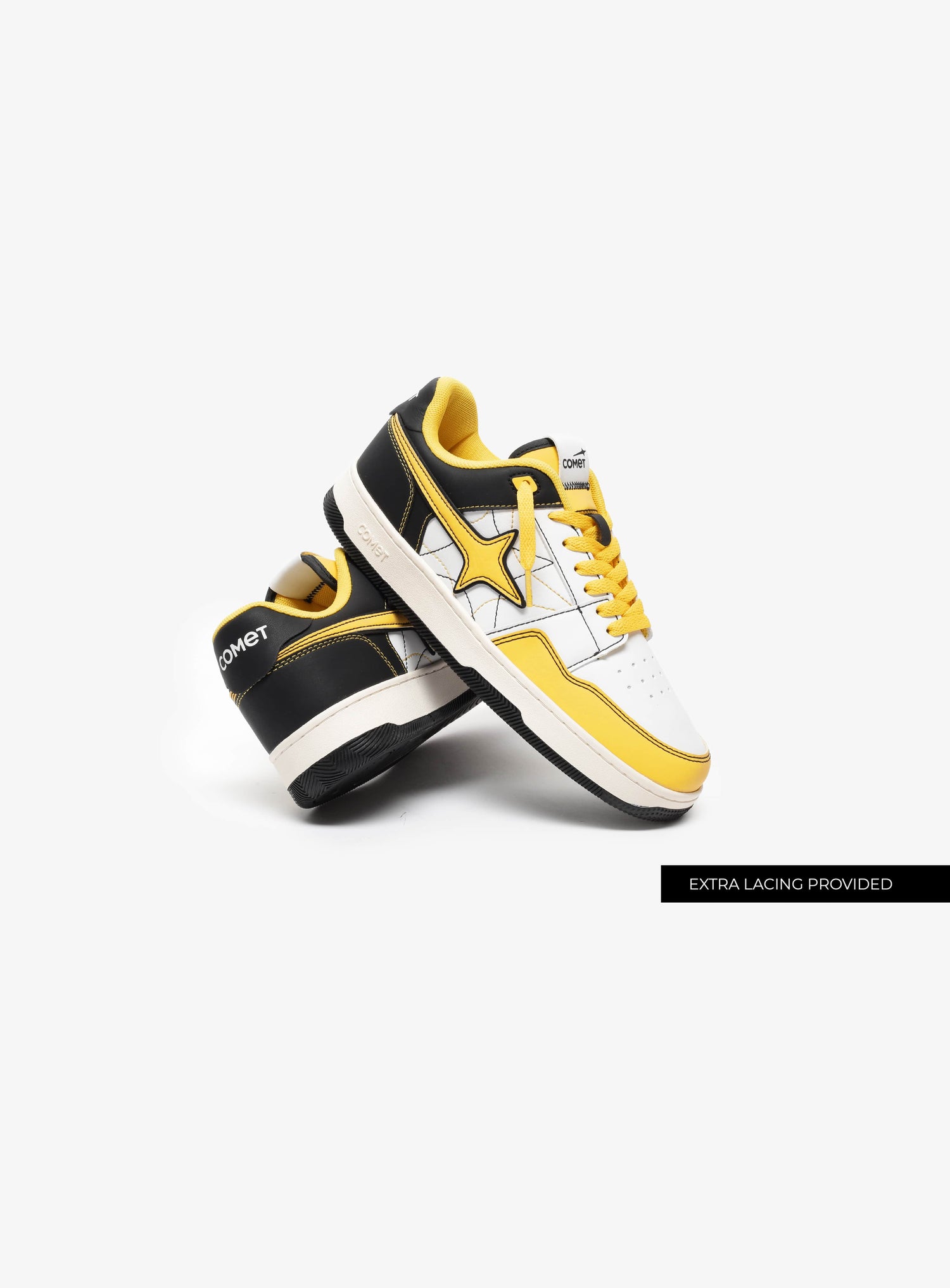 Extra lacing detail feature of Comet shoe