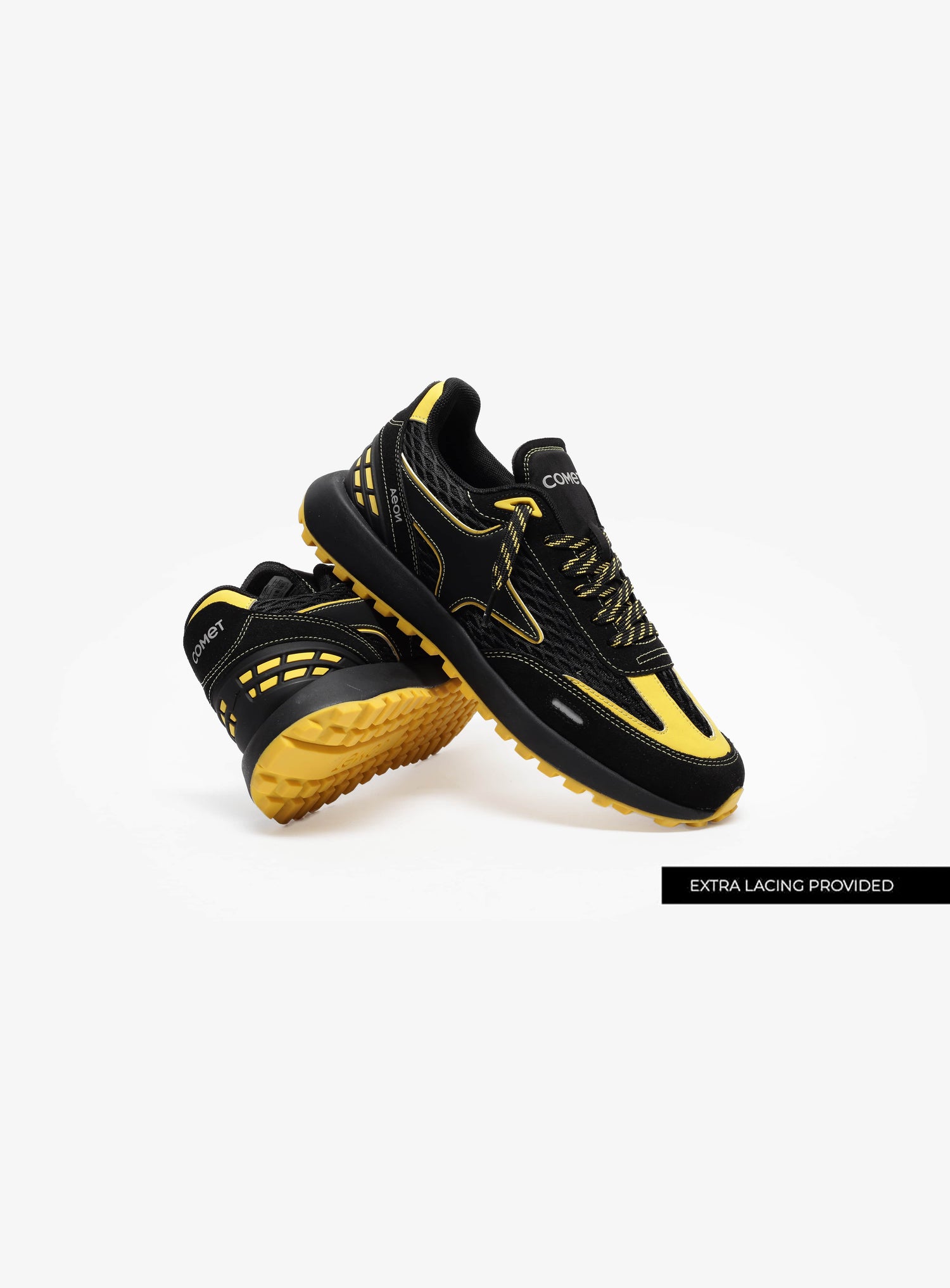 Extra lacing detail feature of Comet shoe