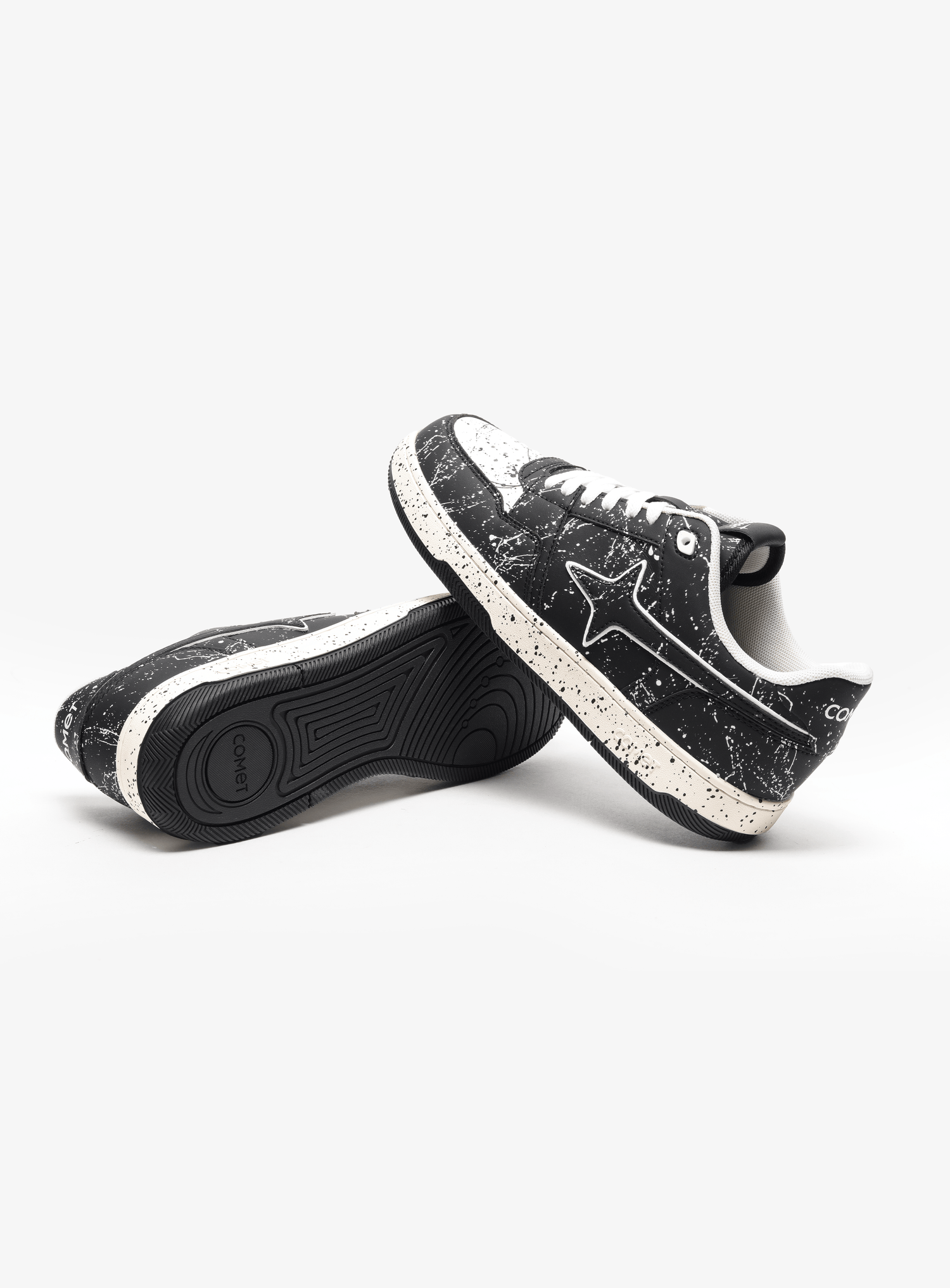 Splatter design detail of Comet shoe
